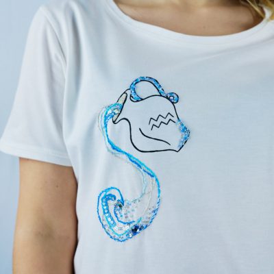 TSHIRT ACQUARIO con swarovsky